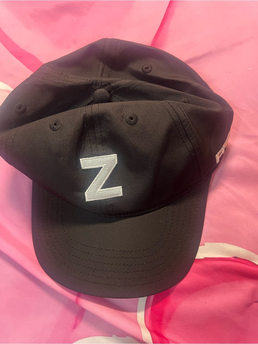 Kids Black Baseball Cap with White 'Z' Lettering